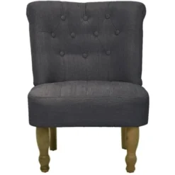 Poltrona In Stile Francese Grigia In Tessuto VidaXL -Negozio al dettaglio VIDAXL || HOMCOM || Songmics 947298 4