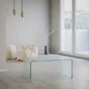 Tavolino In Vetro Trasparente GALAXY 80x55x35 Cm