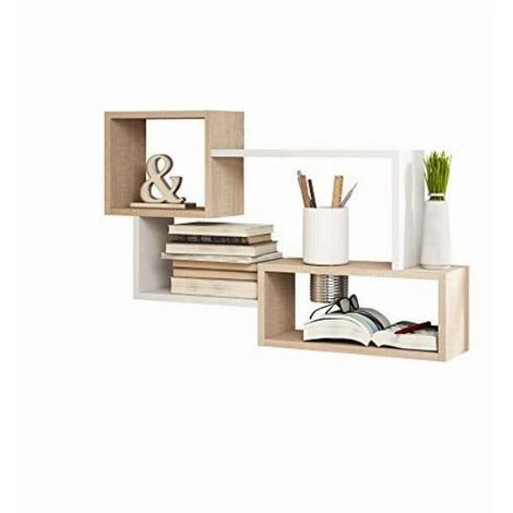 Selsey 4 Ripiani, Mensola Pensile, Marrone Chiaro, 54.0 X 87.0 X 18.0 Cm 1 Selsey 4 Ripiani, Mensola Pensile, Marrone Chiaro, 54.0 X 87.0 X 18.0 Cm