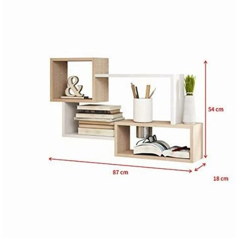Selsey 4 Ripiani, Mensola Pensile, Marrone Chiaro, 54.0 X 87.0 X 18.0 Cm 3 Selsey 4 Ripiani, Mensola Pensile, Marrone Chiaro, 54.0 X 87.0 X 18.0 Cm - immagine 3