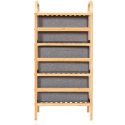 Mensola Da Soggiorno Con 3 Cassetti Oxford Mobile Bagno Da Soggiorno In Bambù 75x36x29cm(HxLxP) -Negozio al dettaglio VIDAXL || HOMCOM || Songmics 95548393 4