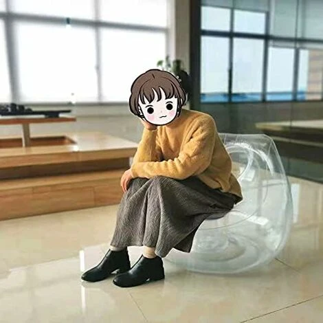 1pc Divano Gonfiabile Trasparente, Mobili Da Campeggio, Pouf Gonfiabile, Per Casa, Ufficio, Attività All'aperto, Viaggi, Campeggio, Picnic, Piscina 4 1pc Divano Gonfiabile Trasparente, Mobili Da Campeggio, Pouf Gonfiabile, Per Casa, Ufficio, Attività All'aperto, Viaggi, Campeggio, Picnic, Piscina - immagine 4