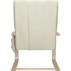 Sedia Poltrona Relax Ergonomica Rivestimento Cotone Beige Con Borsa 2 Scomparti -Negozio al dettaglio VIDAXL || HOMCOM || Songmics 95796198 4
