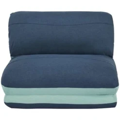 Nova Poltrona Letto Regolabile Trasformabile Ed Ergonomica In Tessuto Vari Colori Colore : Azzurro/Blu Scuro -Negozio al dettaglio VIDAXL || HOMCOM || Songmics 95906433 3
