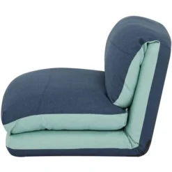Nova Poltrona Letto Regolabile Trasformabile Ed Ergonomica In Tessuto Vari Colori Colore : Azzurro/Blu Scuro -Negozio al dettaglio VIDAXL || HOMCOM || Songmics 95906433 4
