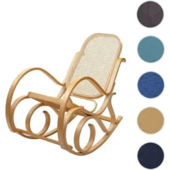 Nova Sedia A Dondolo Classica Ed Elegante In Legno Massello E Rattan Vari Colori Colore : MArrone Scuro -Negozio al dettaglio VIDAXL || HOMCOM || Songmics 95907246 5
