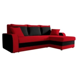 Divano Angolare Miami 124, Mikrofaza 22 + Mikrofaza 15, Funzione Di Sonno, Scatola Da Letto, 238x147x80cm