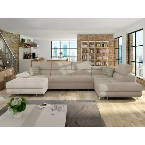 Divano Angolare Miami 182, Uttario Velvet 2979 + Senegal 825, Funzione Di Sonno, Scatola Da Letto, 345x202x71cm 2 Divano Angolare Miami 182, Uttario Velvet 2979 + Senegal 825, Funzione Di Sonno, Scatola Da Letto, 345x202x71cm - immagine 2