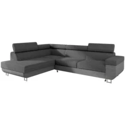 Divano Angolare Orem 110, Lux 05 + Lux 06, Funzione Di Sonno, Scatola Da Letto, 253x188x71cm