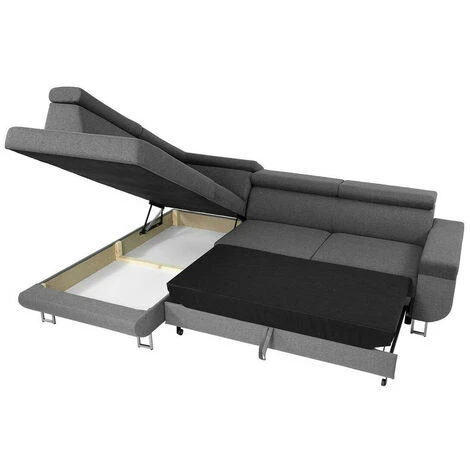 Divano Angolare Orem 110, Lux 05 + Lux 06, Funzione Di Sonno, Scatola Da Letto, 253x188x71cm 5 Divano Angolare Orem 110, Lux 05 + Lux 06, Funzione Di Sonno, Scatola Da Letto, 253x188x71cm - immagine 5