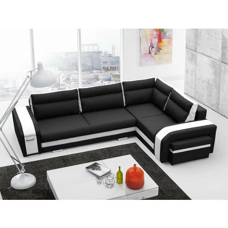 Divano Angolare Kingsport 100, Inari 100 + Eco Pelle Soft 017, Funzione Di Sonno, Scatola Da Letto, 300x200x90cm 2 Divano Angolare Kingsport 100, Inari 100 + Eco Pelle Soft 017, Funzione Di Sonno, Scatola Da Letto, 300x200x90cm - immagine 2