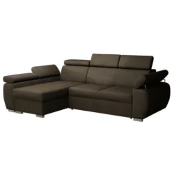 Divano Angolare Columbus 132, Paros 4, Funzione Di Sonno, Scatola Da Letto, 255x170x85cm