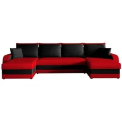 Divano Angolare Miami 204, Mikrofaza 22 + Mikrofaza 15, Funzione Di Sonno, Scatola Da Letto, 304x140x80cm