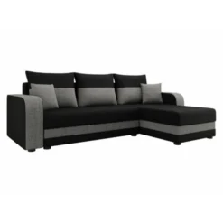 Divano Angolare Memphis 112, Lux 23 + Lux 05, Funzione Di Sonno, Scatola Da Letto, 237x139x84cm