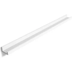 Songmics Mensole A Muro Di Legno Per Cornici E Libri, Ripiani Da Esposizione Con Montaggio Invisibile, 110 X 10 Cm, MDF Bianco