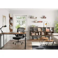 VASAGLE Tavolini Da Caffè, Set Di 2 Tavolini, Struttura In Acciaio Robusto, Per Soggiorno, Camera Da Letto, Marrone Vintage E Nero Da SONGMICS -Negozio al dettaglio VIDAXL || HOMCOM || Songmics 96922988 4