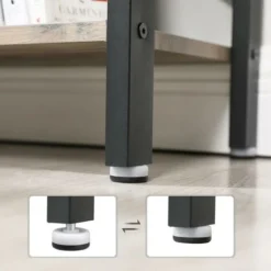 VASAGLE Libreria, Scaffale Per Soggiorno, Portaoggetti A 4 Ripiani, Organizzatore Per Studio, Stile Industriale, Assemblaggio Semplice, Struttura In Acciaio, Greige E Nero Da SONGMICS -Negozio al dettaglio VIDAXL || HOMCOM || Songmics 96923184 4