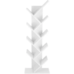 VASAGLE Libreria Ad Albero, Scaffale A 8 Piani Autoportante Con Ripiani Di Legno Per Soggiorno E Ufficio, Bianco Da SONGMICS