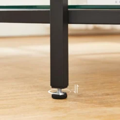 Songmics VASAGLE Tavolino Da Salotto, Tavolino Da Caffè, Tavolino Rotondo Con Piano Effetto Marmo, Ripiano In Vetro Temperato, Montaggio Facile, Stile Moderno, Soggiorno, Bianco Effetto Marmo E Nero Da SONGMI -Negozio al dettaglio VIDAXL || HOMCOM || Songmics 97057045 4