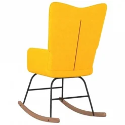 Sedia A Dondolo Giallo Senape In Tessuto -Negozio al dettaglio VIDAXL || HOMCOM || Songmics 97214725 4