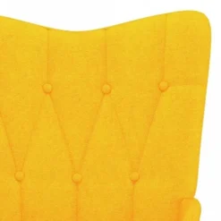 Sedia A Dondolo Giallo Senape In Tessuto -Negozio al dettaglio VIDAXL || HOMCOM || Songmics 97214725 5