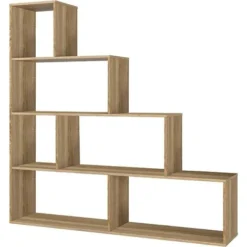 LIBRERIA LEGNO RIPIANI SCAFFALE CAMERA MELAMINA UFFICIO ROVERE 6 RIPIANI ARREDO