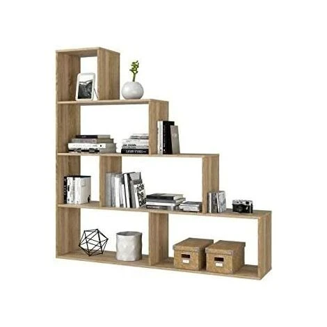 LIBRERIA LEGNO RIPIANI SCAFFALE CAMERA MELAMINA UFFICIO ROVERE 6 RIPIANI ARREDO 2 LIBRERIA LEGNO RIPIANI SCAFFALE CAMERA MELAMINA UFFICIO ROVERE 6 RIPIANI ARREDO - immagine 2