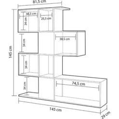 LIBRERIA LEGNO RIPIANI SCAFFALE CAMERA MELAMINA UFFICIO BIANCA RIPIANI ARREDO -Negozio al dettaglio VIDAXL || HOMCOM || Songmics 97307650 5