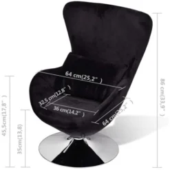 Poltrona A Uovo Nera VidaXL -Negozio al dettaglio VIDAXL || HOMCOM || Songmics 977793 3