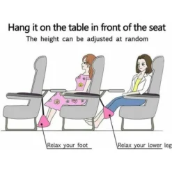 Poggiapiedi - Poggiapiedi Per Aereo, Poggiapiedi Portatile, Amaca Pieghevole Per Viaggi, Auto E Ufficio (nero) -Negozio al dettaglio VIDAXL || HOMCOM || Songmics 98110845 4