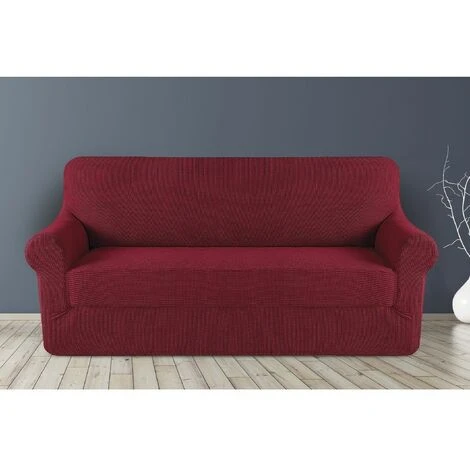 Copridivano 3 Posti Elasticizzato 170x243 Cm In Poliestere E Spandex 2 Copridivano 3 Posti Elasticizzato 170x243 Cm In Poliestere E Spandex - immagine 2