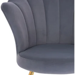 Poltrona Sedia Relax Con Schienale E Seduta In Velluto Grigio Struttura Metallo -Negozio al dettaglio VIDAXL || HOMCOM || Songmics 98496101 5