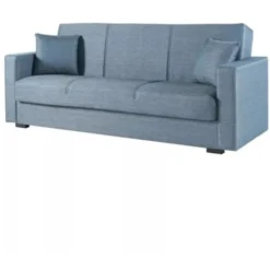 Divano Letto Afrodite 3 Posti Grigio-blu, 212x80x87 Cm