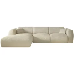 Divano In Tessuto Testurizzato Beige - Angolo A Sinistra - POGNI -Negozio al dettaglio VIDAXL || HOMCOM || Songmics 98916079 3