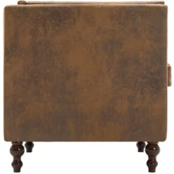 Divano Chesterfield A 2 Posti Divano Fisso Sofa Da Soggiorno In Tessuro Scamosciato Marrone ITD55013 -Negozio al dettaglio VIDAXL || HOMCOM || Songmics 99895875 4